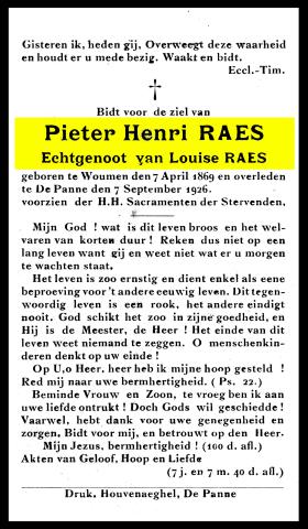 Pieter Raes familienaam
