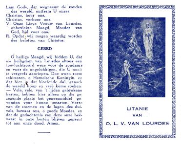 Litanie van O.L.V. van Lourdes