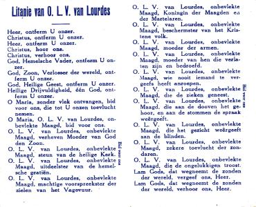 Litanie van O.L.V. van Lourdes