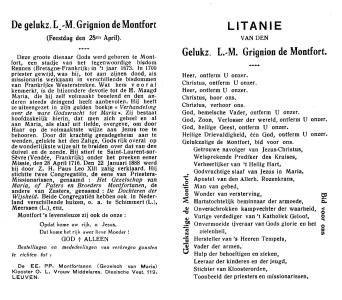 Litanie van den Gelukzaligen L.-M. Grignion de Montfort