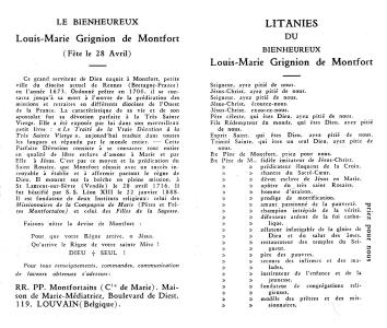 Litanies du bienheureux Louis-Marie Grignion de Montfort